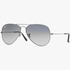 Rayban Uinsex Aviator Large Metal Polarized Polar Blue Gradient Grey Sunglass | Rayban