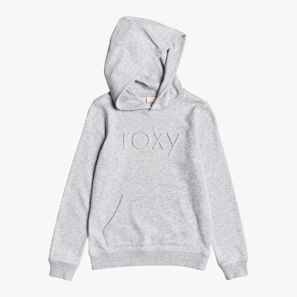 Roxy Girls Calm Vibes Emboss Pullover Hoodie Heartage Heather | Roxy