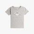 Roxy Girls Rainbow Life Short Sleeve Tee in heather grey, featuring a &