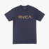 Rvca Boys Big Rvca Short Sleeve Tee Navy Gold Logo | Rvca