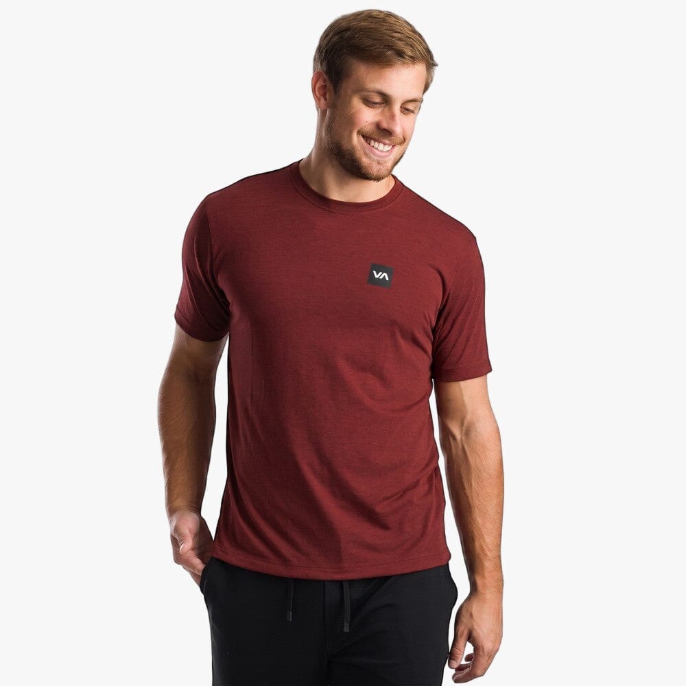 Rvca Mens 2X Short Sleeve Tee Chilli Heather | Rvca