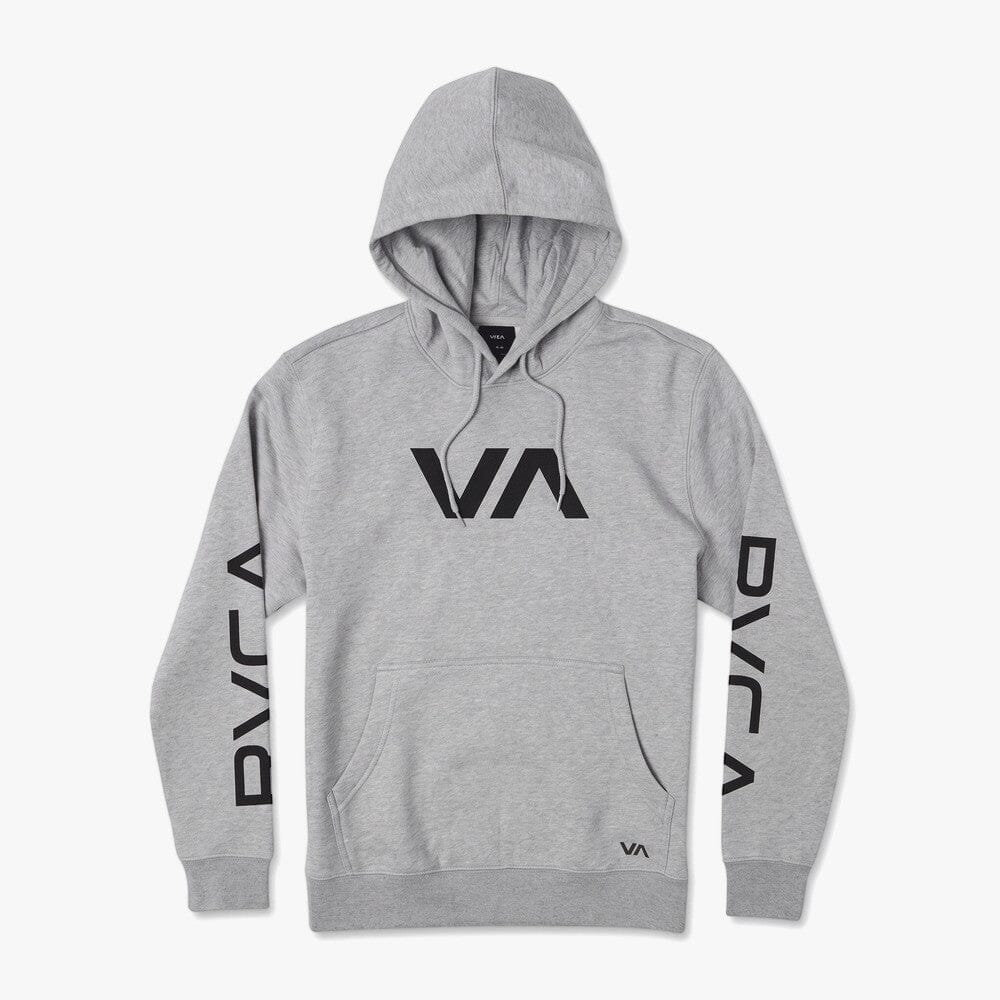 Rvca Mens Big Rvca 3X Hoodie Grey Noise Mock | Rvca