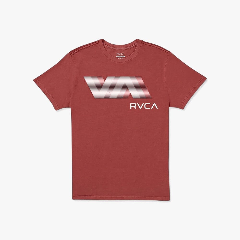 Rvca Mens Va Rvca Blur Short Sleeve Tee Dusty Red | Rvca