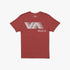 Rvca Mens Va Rvca Blur Short Sleeve Tee Dusty Red | Rvca