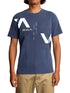 Rvca Mens Va Divided Short Sleeve Tee Moody Blue | Rvca