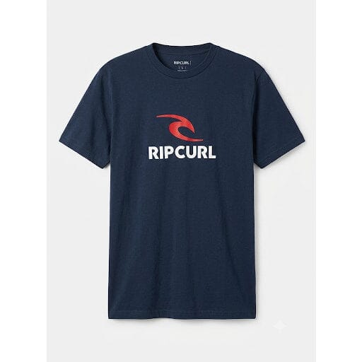 RIPCURL MENS WAXY ICON TEE - S/S T-Shirt Blue Bell | RIPCURL