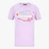 Salomon Girls Flower Girl Tee in Digital Lavender, featuring a colorful floral graphic and short sleeves, presented in a