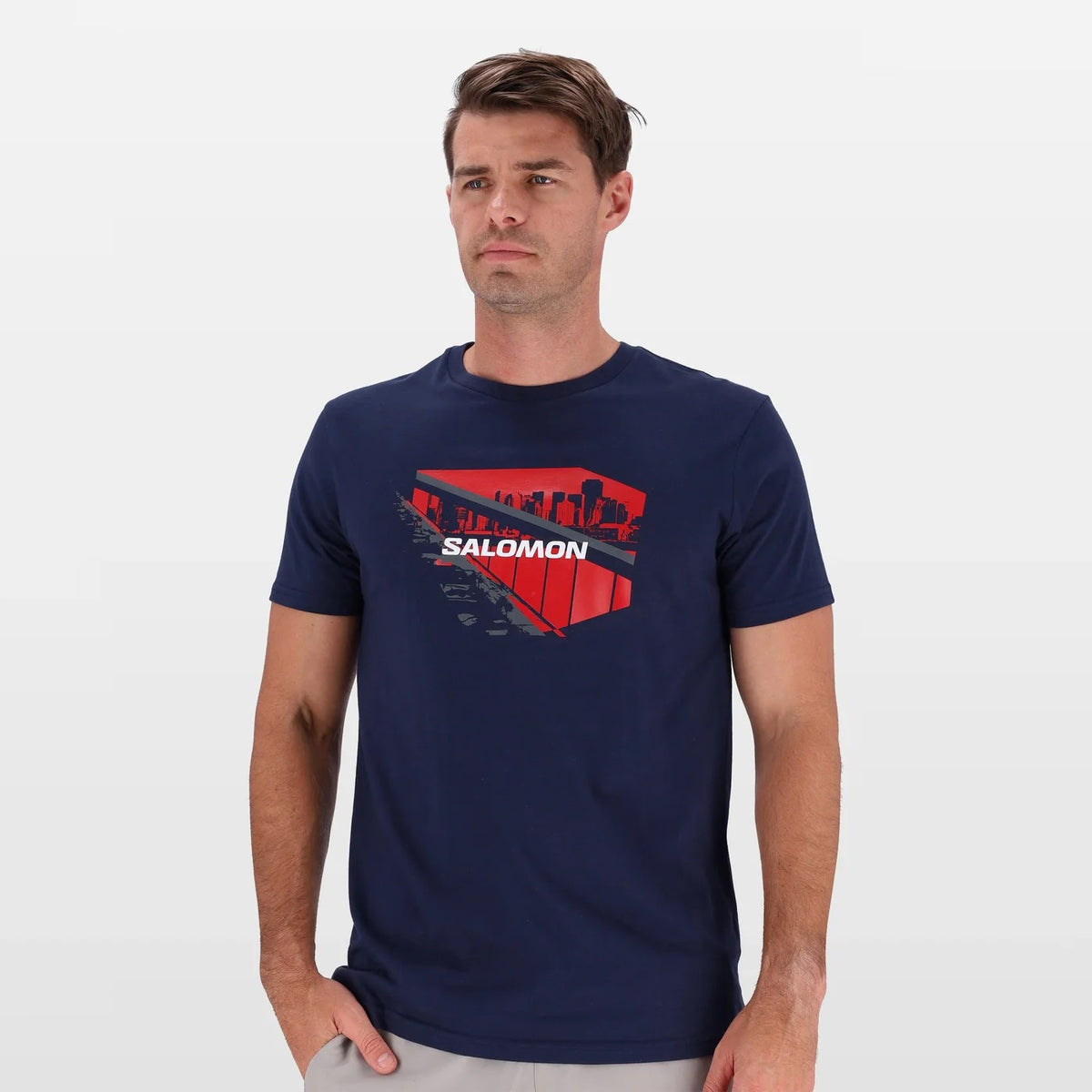Salomon Mens City Lights Tee Navy Blazer
