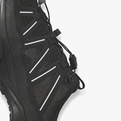 Close-up of a black Salomon men&