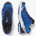 Salomon Mens Xa Pro 3D V9 Surf The Web Ibiza White trail running shoes in blue, black, and white, shown from top and side