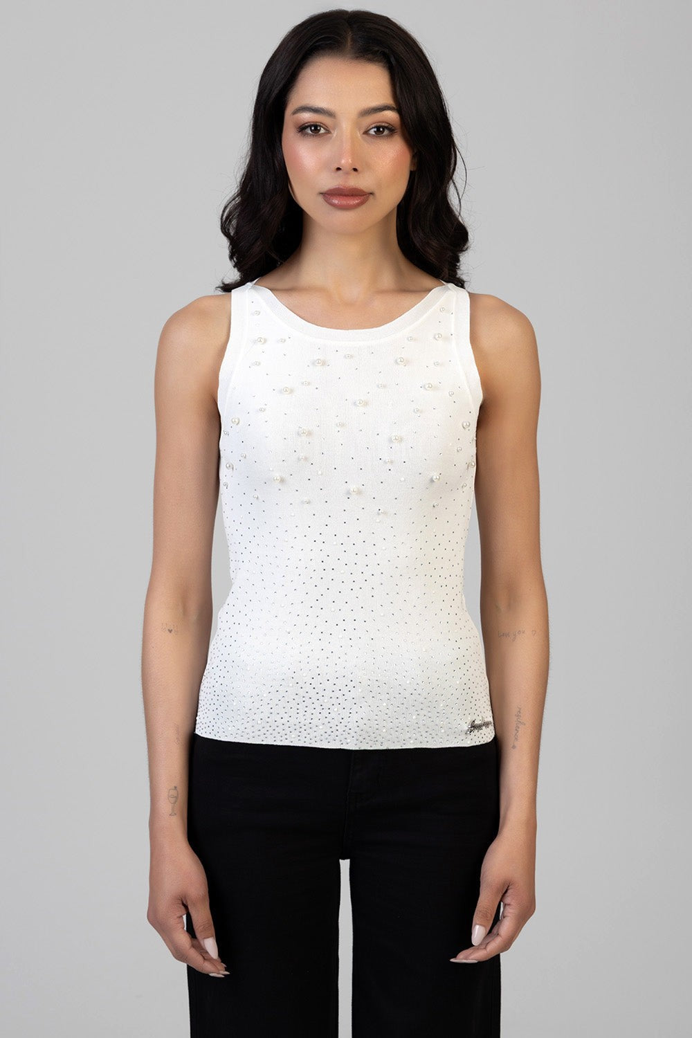 Sissy Boy Cut Meloose Knit Top Off White
