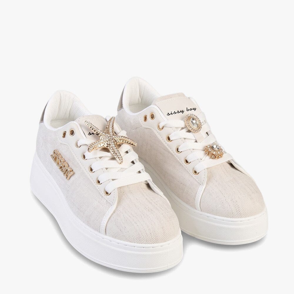 Sissy Boy Shiloh Platform Sneaker Stone | Sissy Boy