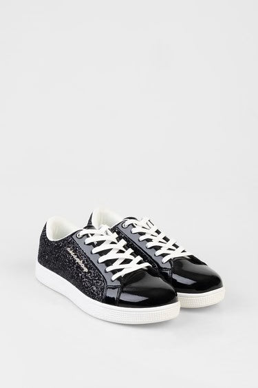 Sissy Boy Whitney Glitter Sneaker Black