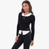 Sissy Boy Womens Hot Date Knit Top Black Off White | Sissy Boy