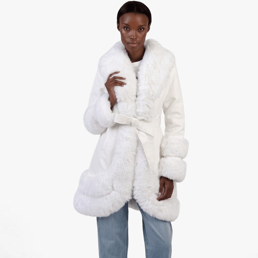 Sissy Boy You Do Faux Fur Trim Jacket Cream Off White | Sissy Boy