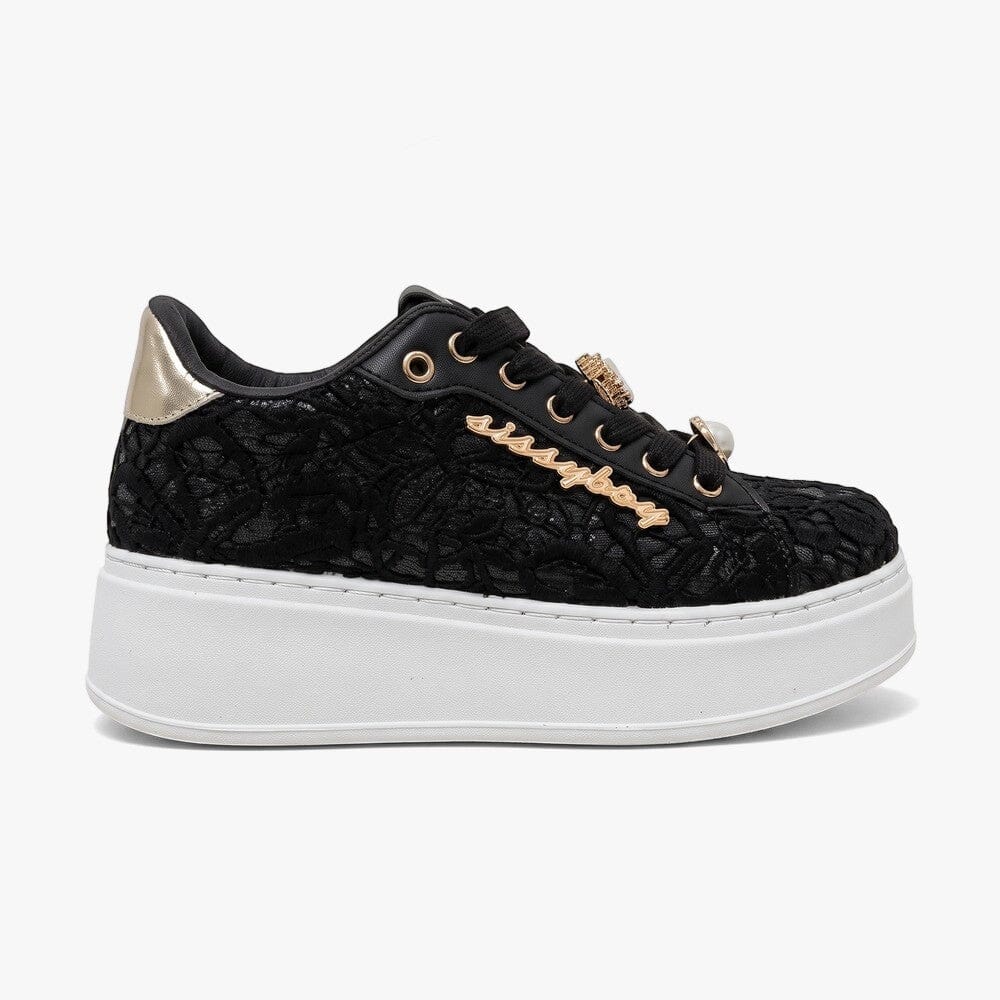 Sissy Boy Yvette Platform Sneaker Black | Sissy Boy