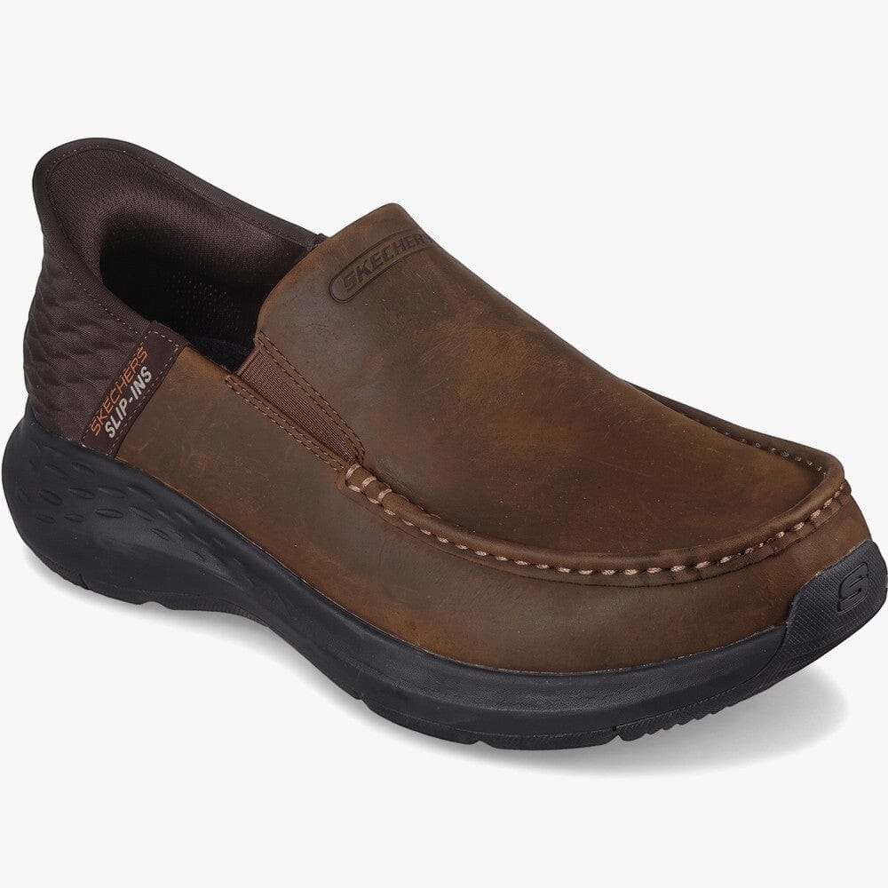 Skechers Mens Parson Slip On Oswin Dark Brown | Skechers