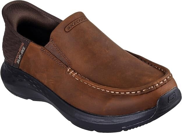 Skechers Mens Parson Slip On Oswin Red Brown | Skechers