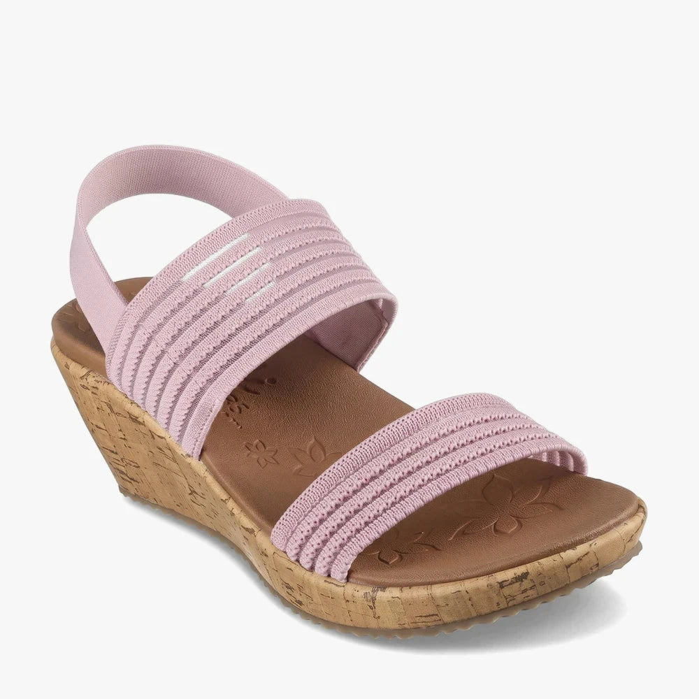 Skechers Womens Beverlee Wedge Sandal Pink | Skechers