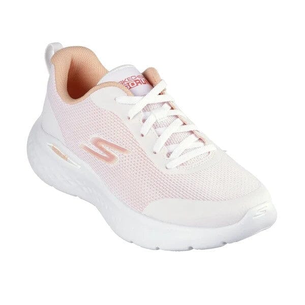 Skechers Womens Go Run Lite Sneaker White Orange | Skechers