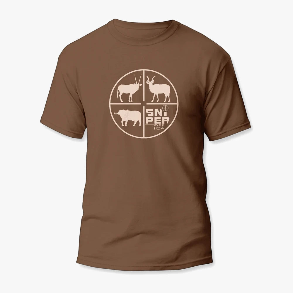 Brown short sleeve t-shirt for boys with a circular &