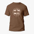 Brown short sleeve t-shirt for boys with a circular &