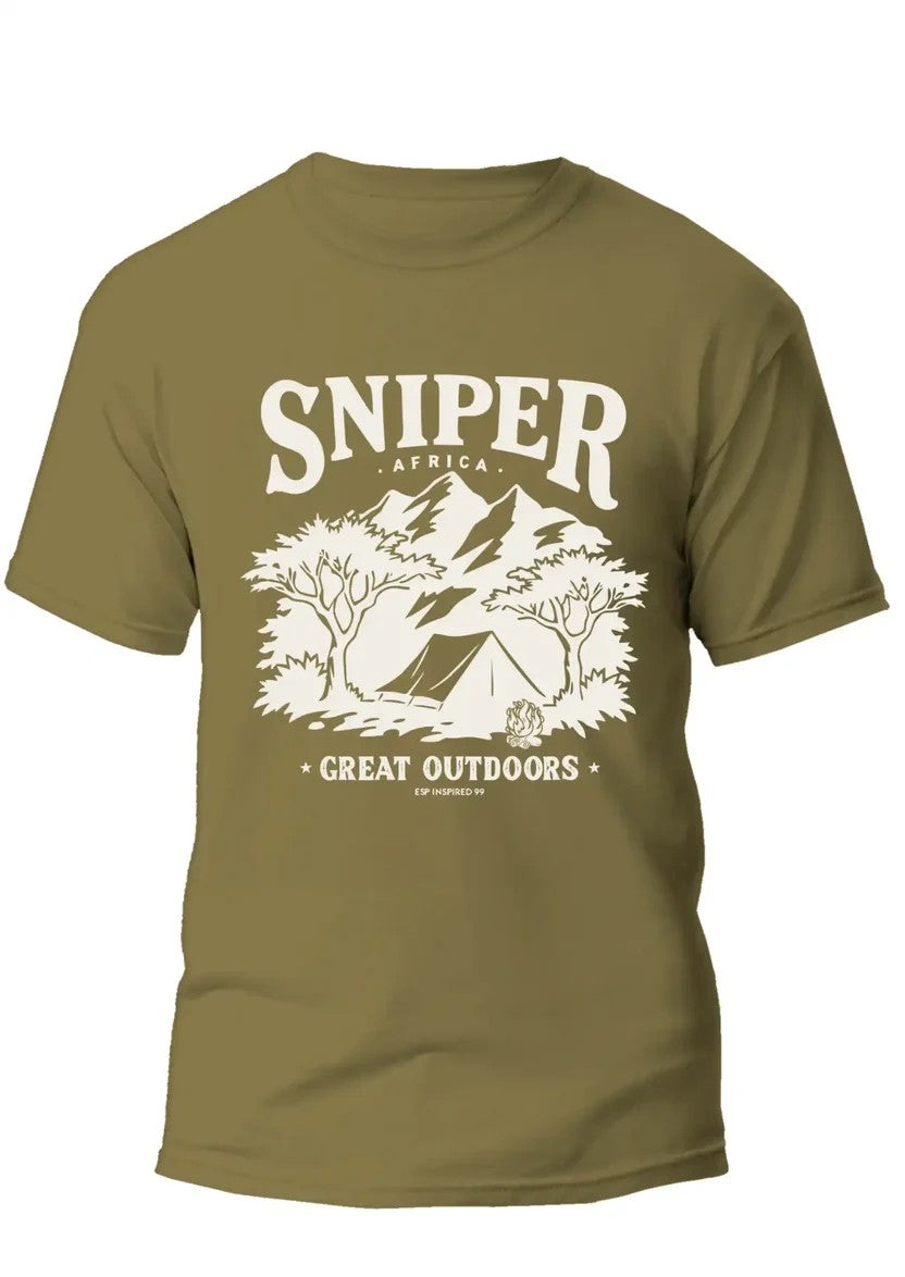 Sniper Mens Great Outdoors Tee Fatigue