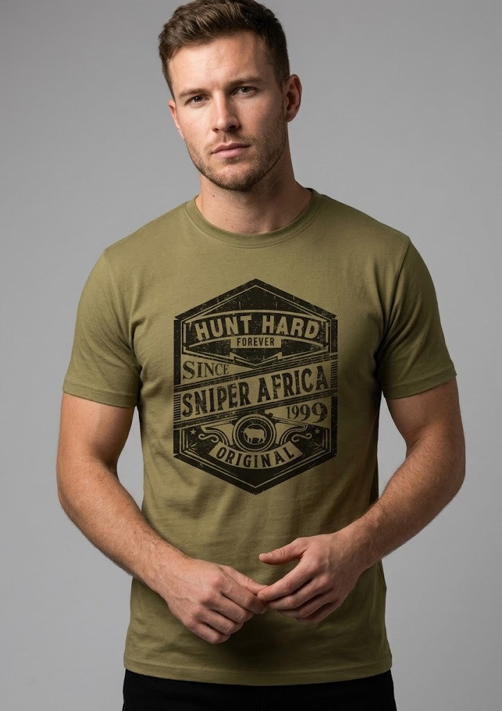 Sniper Mens Hunt Hard Tee Fatigue