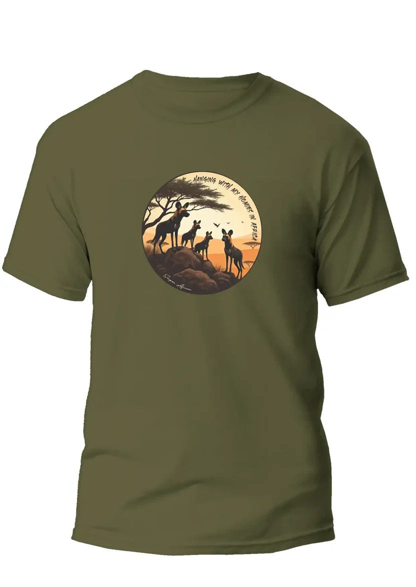 Sniper Mens Wild Dogs Tee Olive