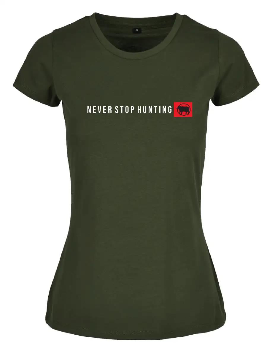 Sniper Womens Never Stop Tee Olive