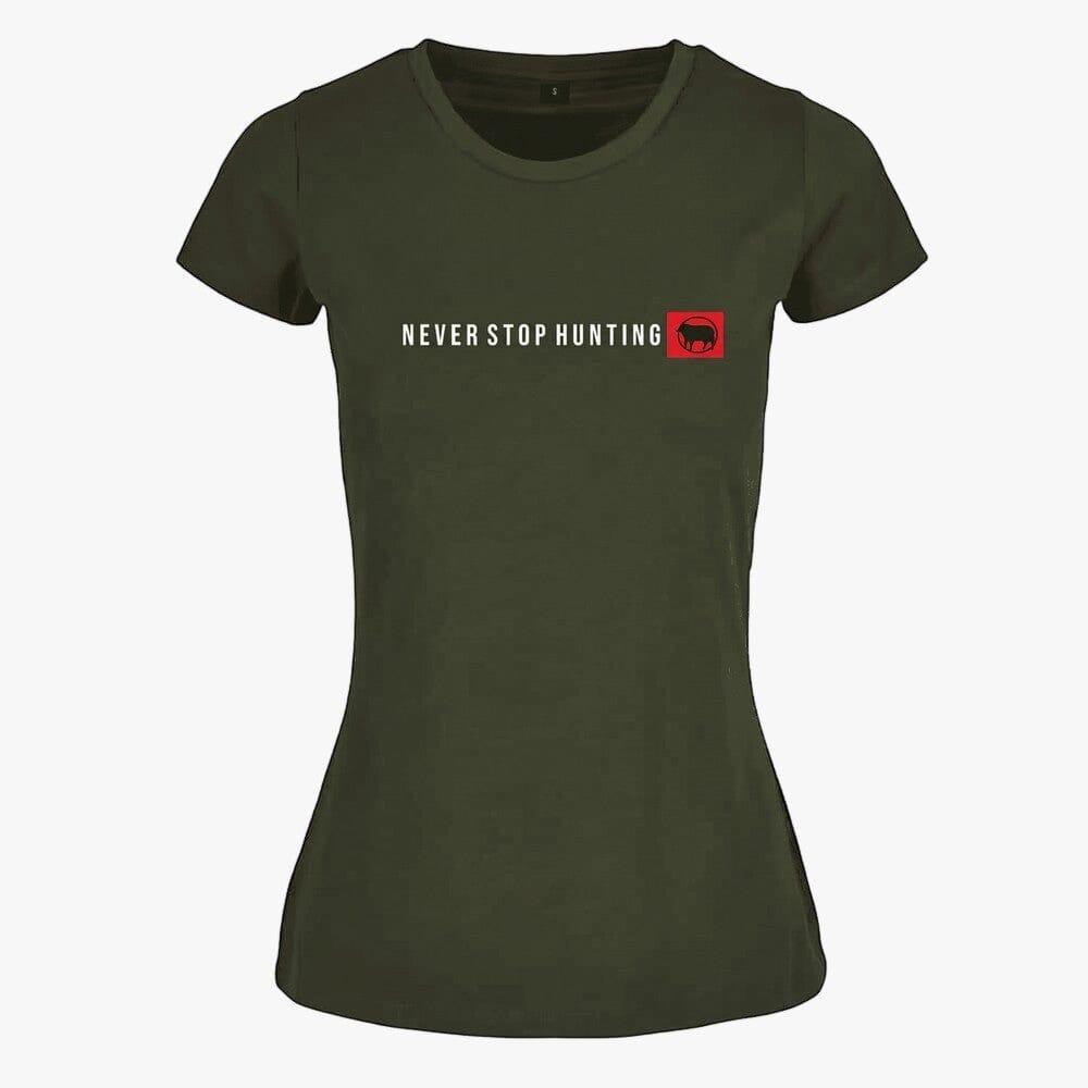 Sniper Womens Never Stop Tee Olive | Sniper