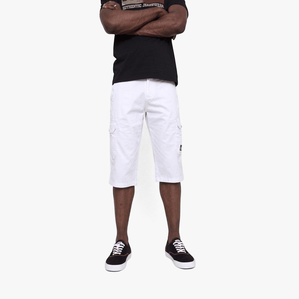 Soviet Mens Comets Cargo Clam Digger Shorts White | Soviet