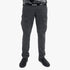 Dark grey Soviet Mens Lotto cargo pants with multiple pockets, worn by a model and paired with black slip-on shoes.