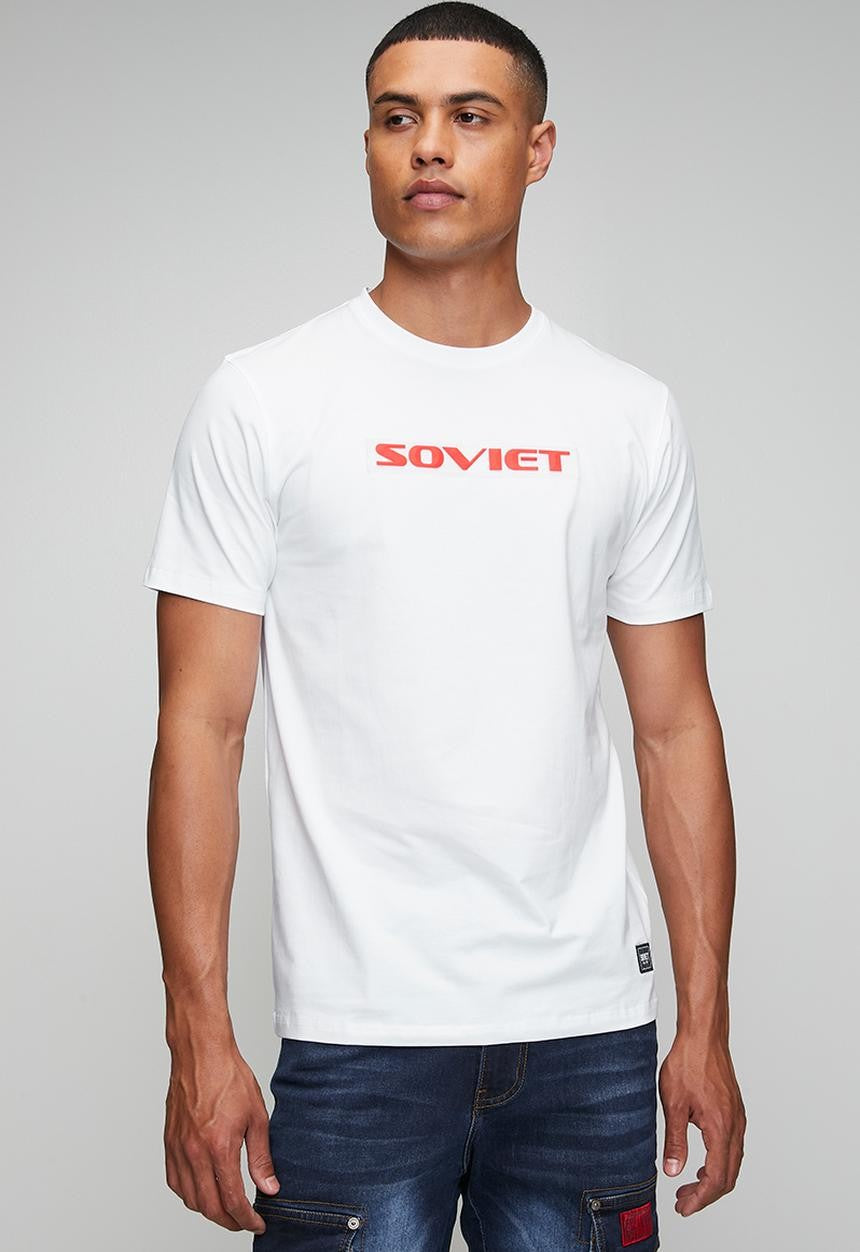 Soviet Mens Warren Short Sleeve Tee White