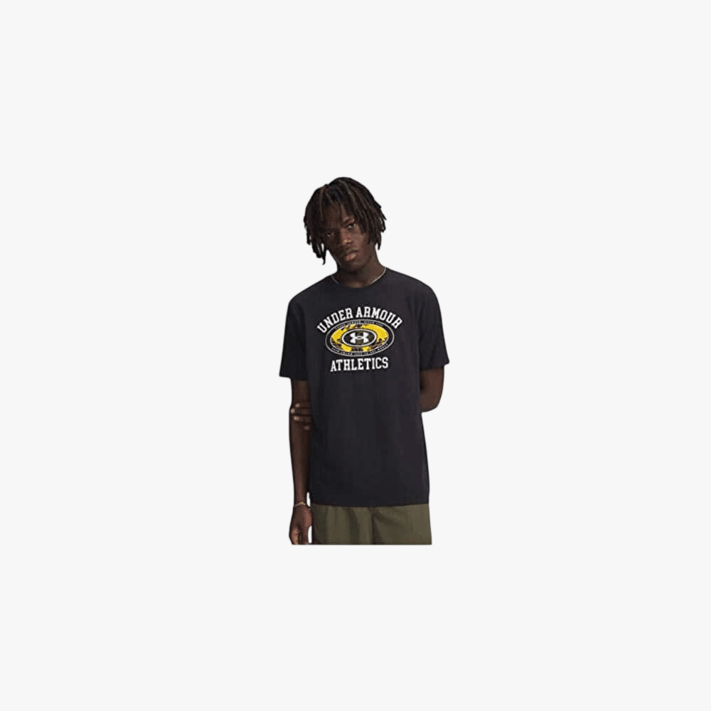 Under Armour Mens 60/40S Armour Globe Tee 001 Black | Under Armour