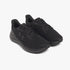 Under Armour Mens Charged Pursuit 4 sneakers in black, featuring a mesh upper and classic lace-up design, shown from an