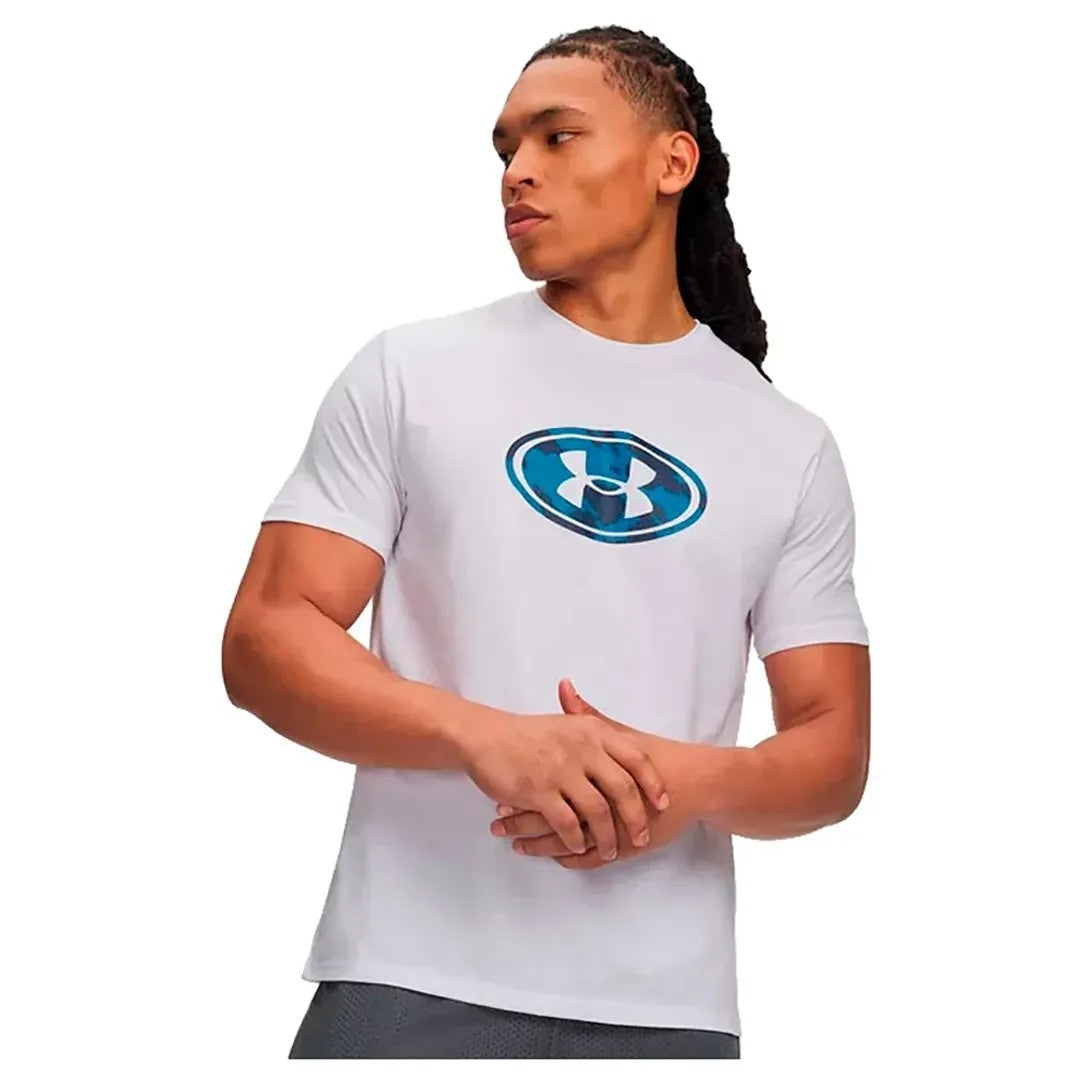 Under Armour Mens Lockertag Print Tee White