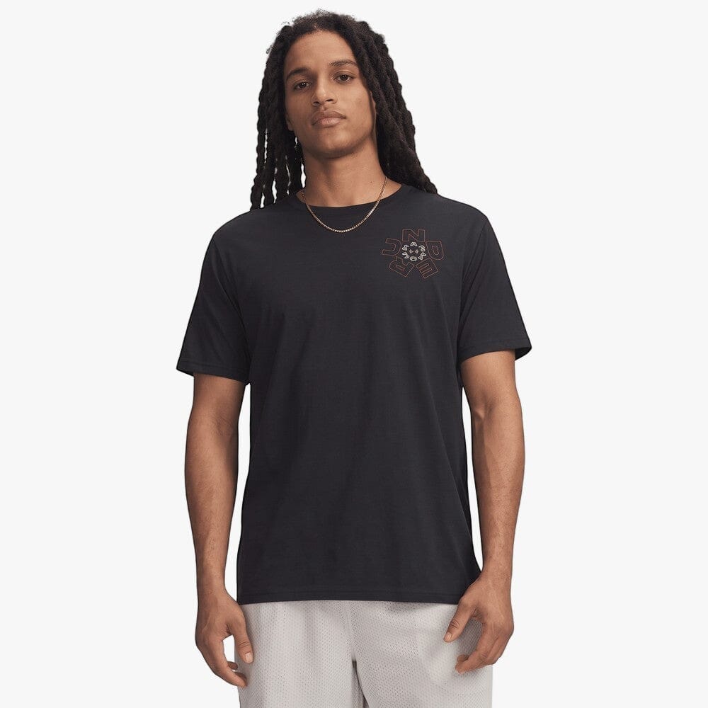 Under Armour Mens Radial Wordmark Tee 001 Black | Under Armour