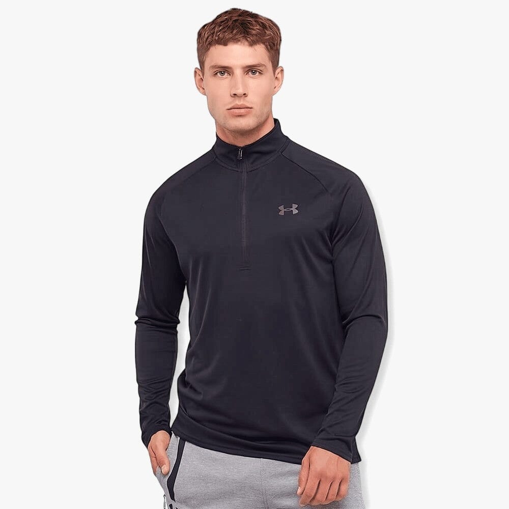 Under Armour Mens Tech 1/2 Zip Sweater 001 Black | Under Armour