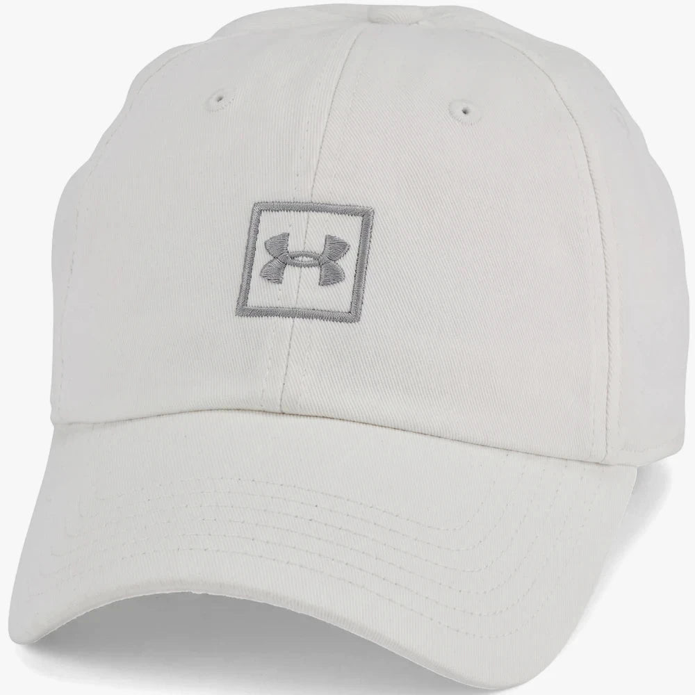 Under Armour Mens Washed Cotton Cap White | Under Armour