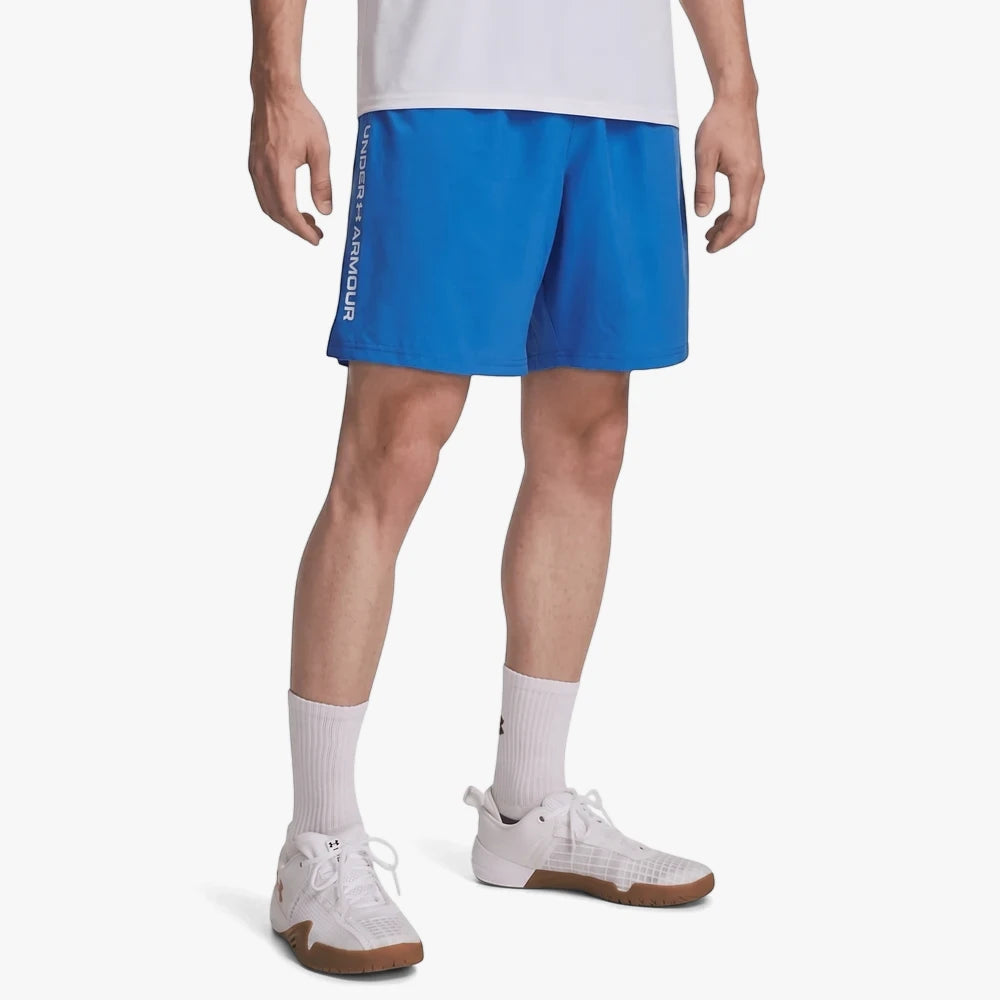 A man wearing blue Under Armour Men&
