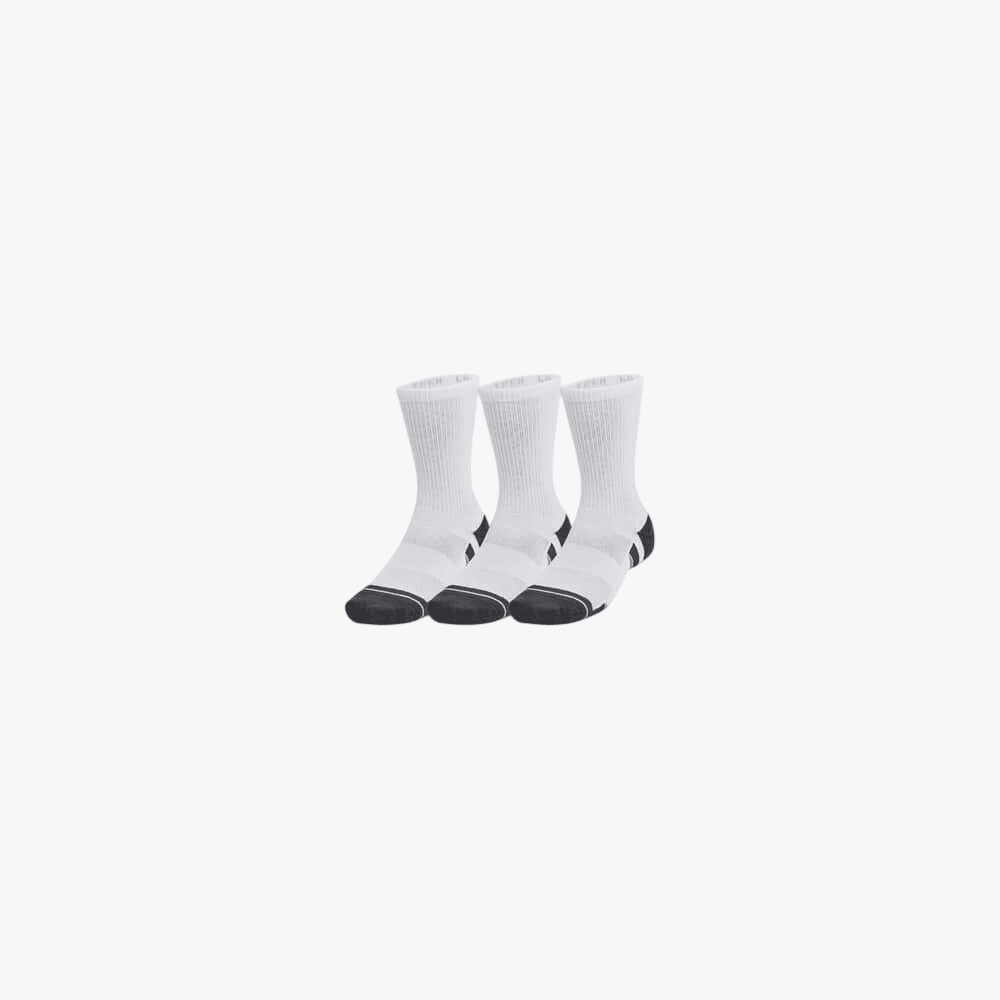 Under Armour Performance Tech 3 Pack Crew Sock White | Under Armour