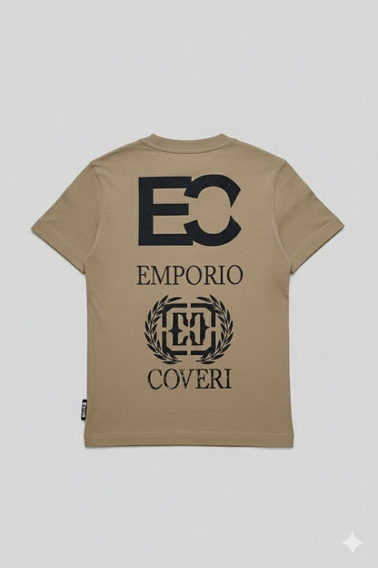 Enrico Coveri Mens Short Sleeve Tee Deep Khaki | Enrico Coveri