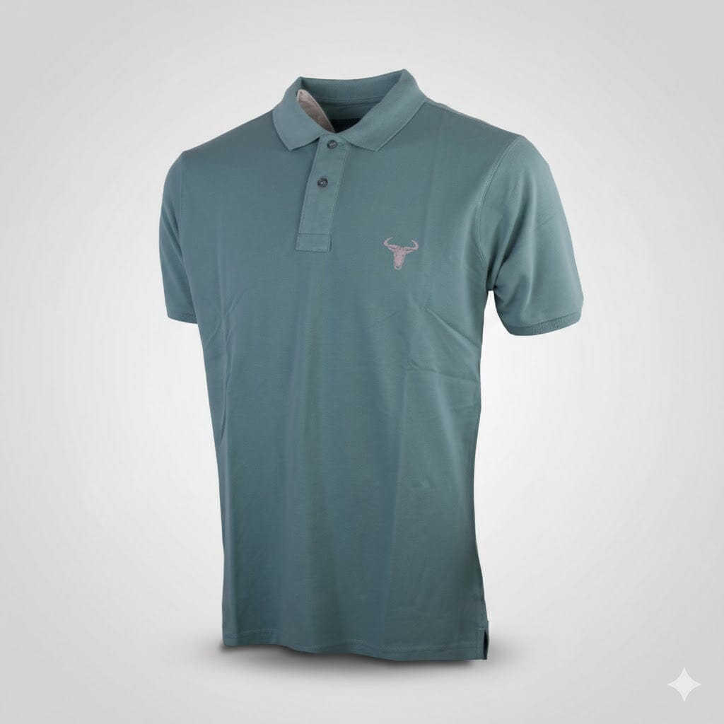 Wildebees Mens Pique Golfer Cadet Blue | Wildebees