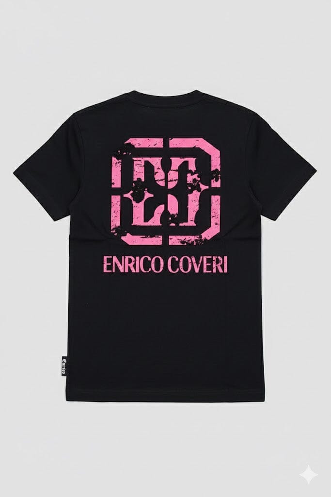 Enrico Coveri Mens Short Sleeve Tee Black | Enrico Coveri