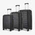 Voyager Flow 3Pc Luggage Set Black | Brands Megastore