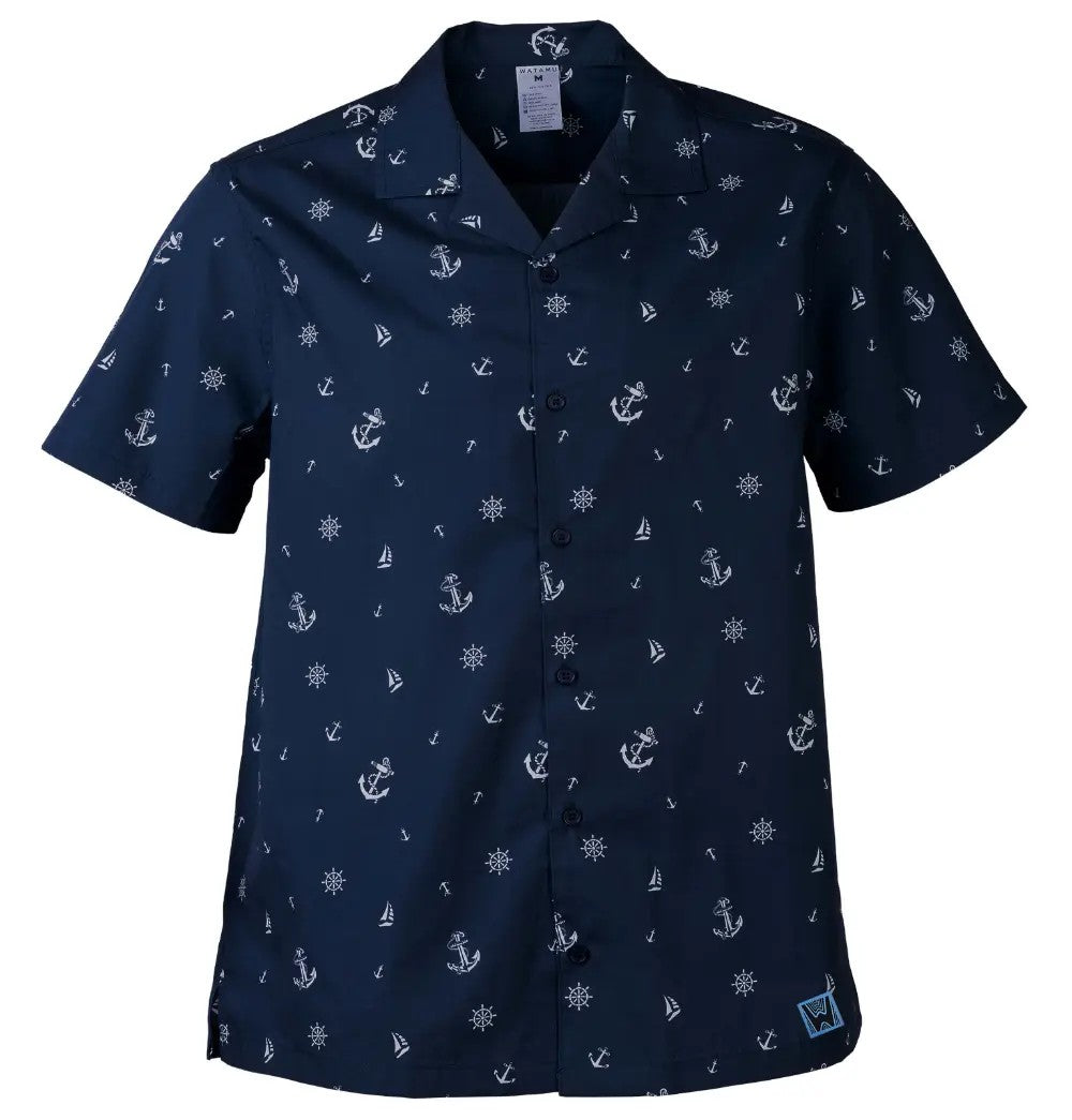 Watamu Mens Anchor Breeze Shirt Navy