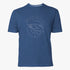 Watamu Mens Hooked Short Sleeve Tee in navy blue with a white fish graphic on the chest.