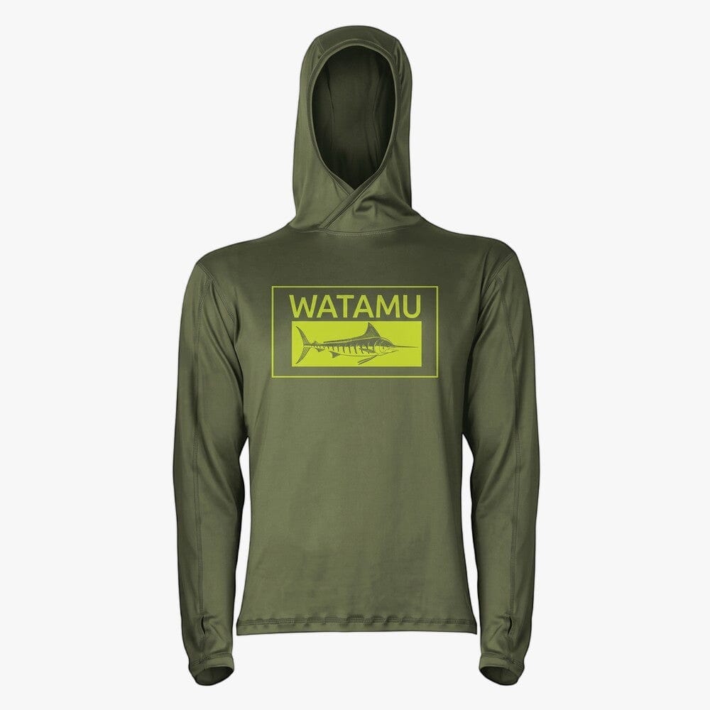 Watamu Mens Performance Hoody Top Olive | Watamu