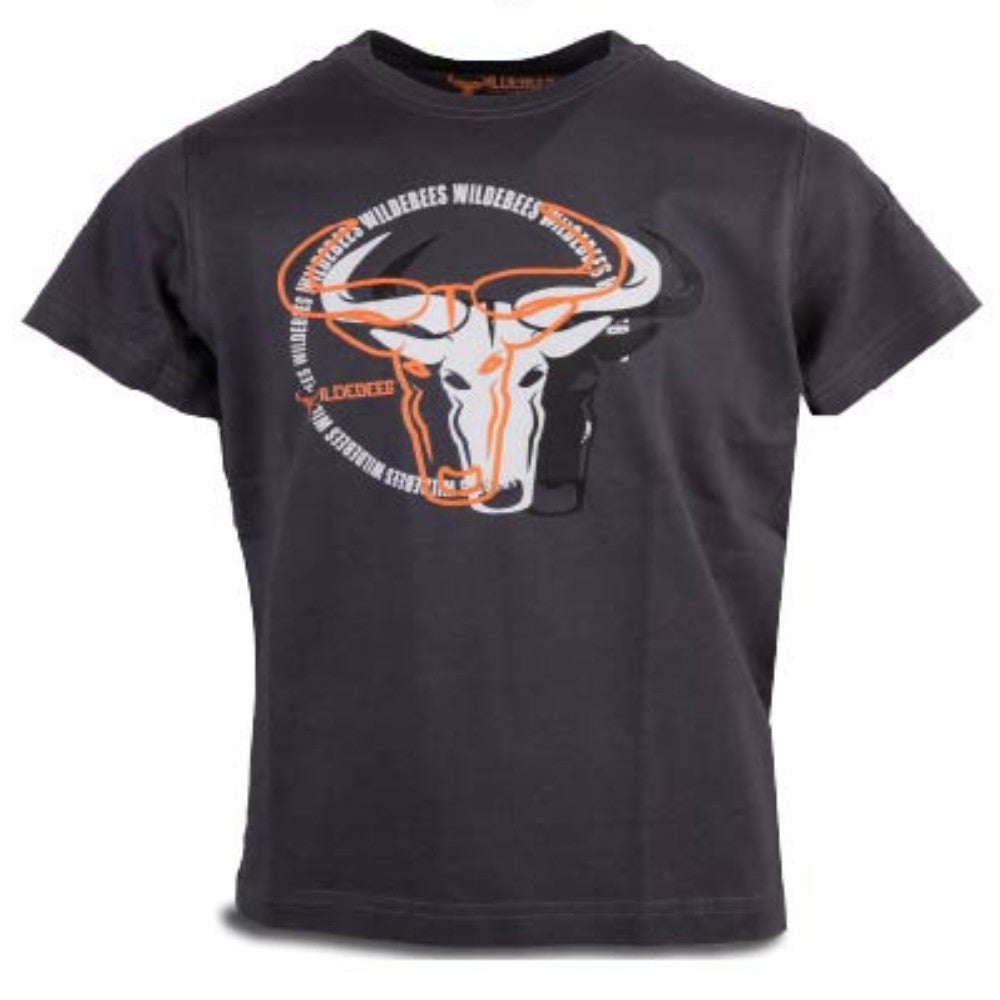 Wildebees Boys Logos In Motion Tee Pewter